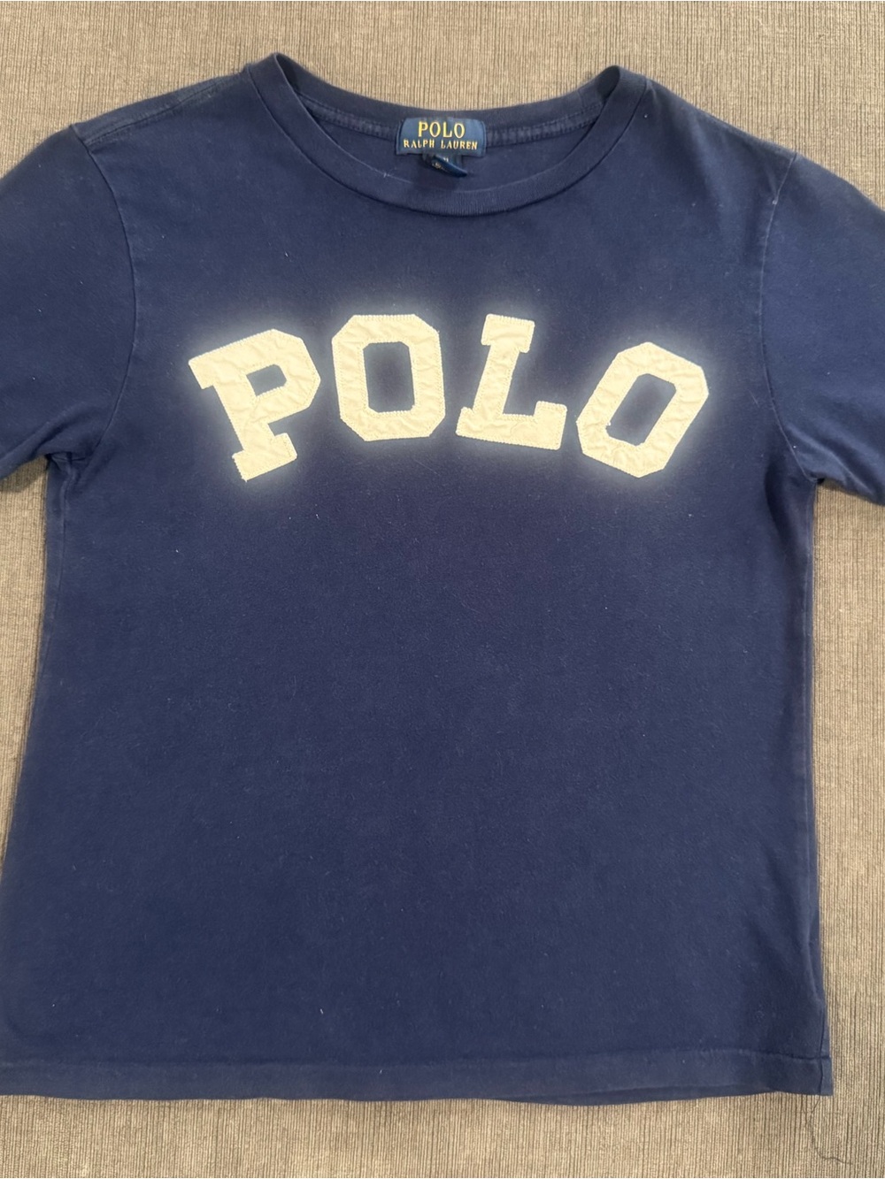 Polo by Ralph Lauren Navy Tee with White POLO Applique
